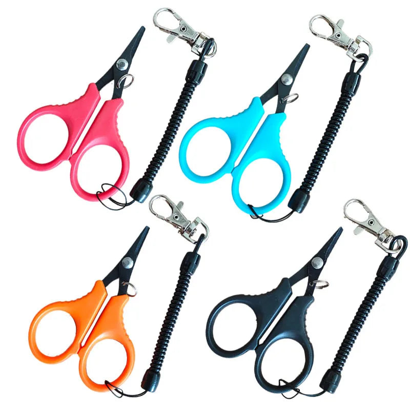 ALASICKA Small Fishing Scissors Line Cutter Cutting Fishing Lures Fishing Plier Scissor included lanyard clasp Fishing Tackle