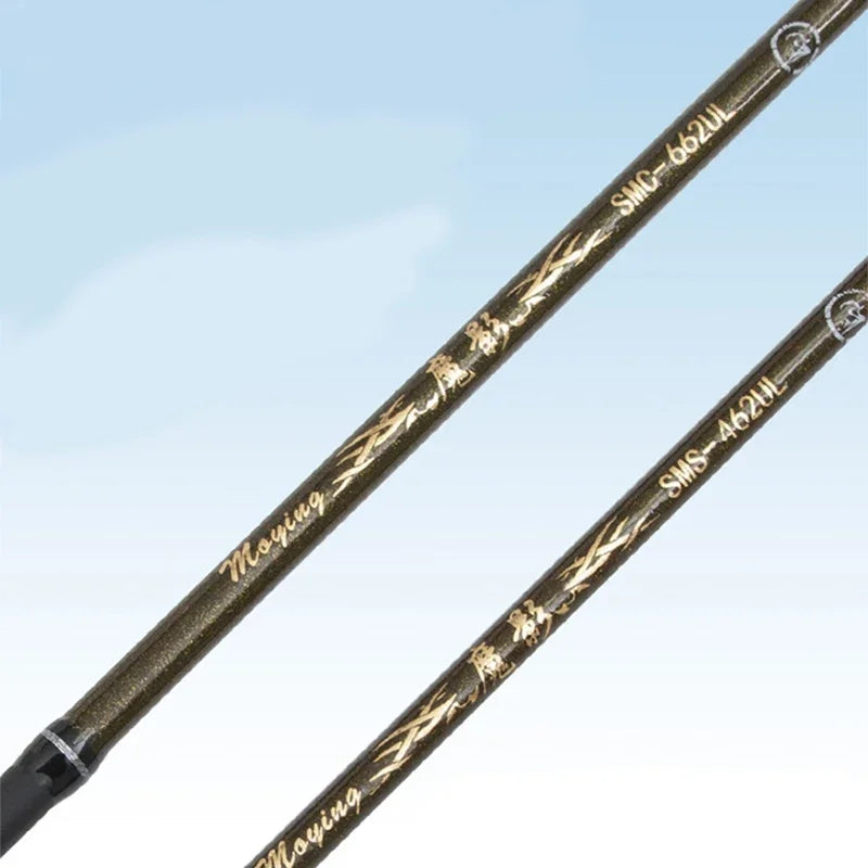 Ultra-Light Fishing Rod Carbon Fiber Spinning/Casting Lure Pole Bait WT 1.5-9g Line WT 3-6LB Wood Handle Fast Trout Fishing Rods