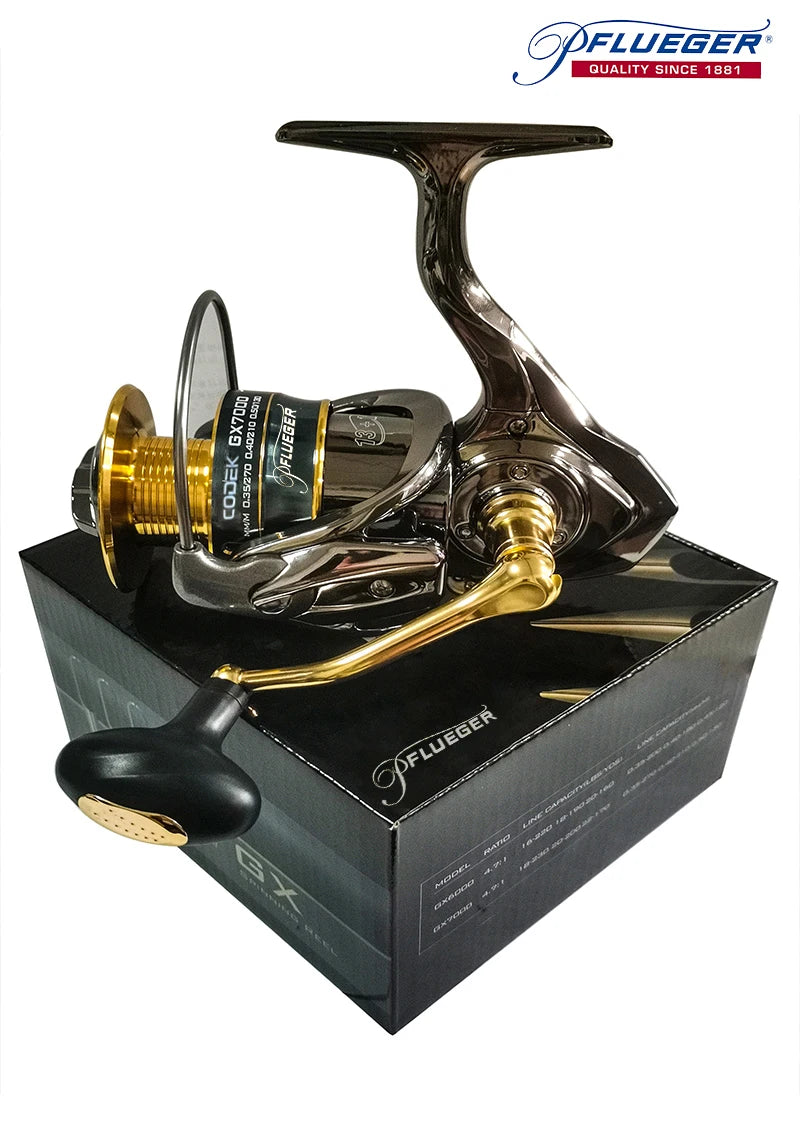 All metal Pflueger fishing Reel CODEK 25KG High Speed Spinning accessories for Seawater and winter Fishing long throw